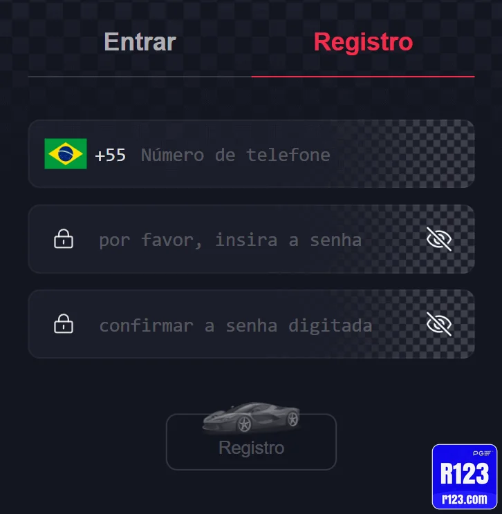 r123 - login premium - Entrar na Conta